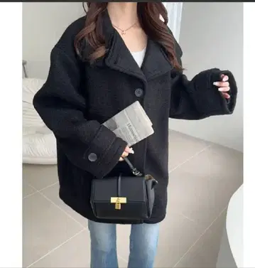 울라이크 스탠드 2WAY 니트 코트