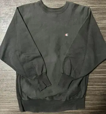 Champion 90s 블랙 크루넥 리버스 위브 눈 있음