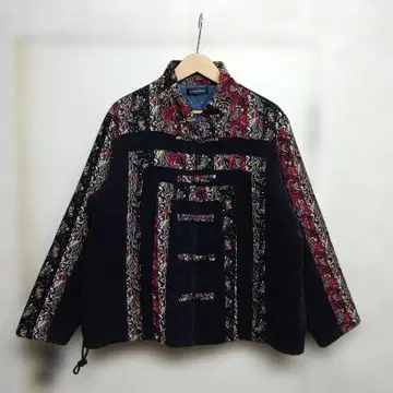 W802 충전솜 차이나 블루종 자켓 코듀로이 페이즐리