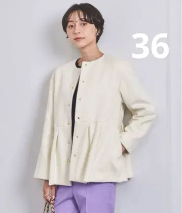 새상품급 유나이티드 애로우즈 페플럼 숏코트