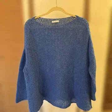 margot 파랑 시스루 모헤어 니트