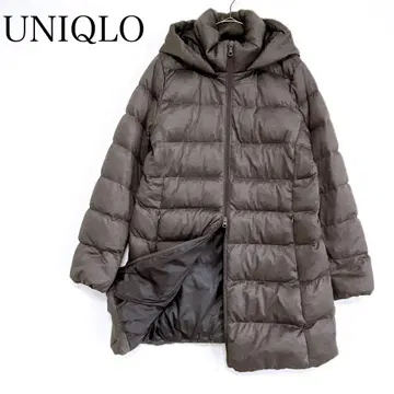 유니클로 XL 울트라 라이트 다운 스트레치 후디드 코트 그레이