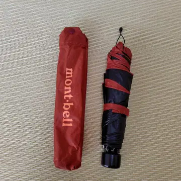 mont-bell 접이식 우산 우천 겸용 빨간색
