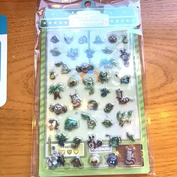 포켓몬 한국 공식 버블 스티커 그린