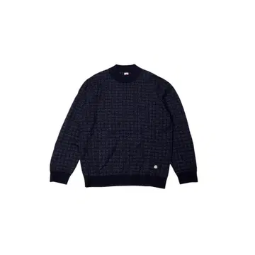 JWO [ 블록 자카드 하이넥 스웨터 ]