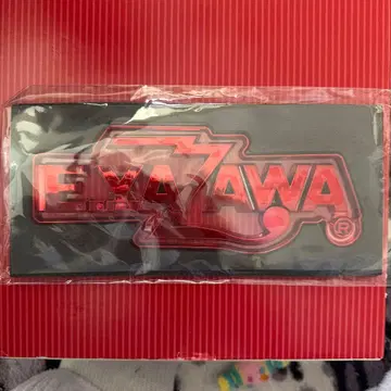 E.YAZAWA 로고 플레이트 레드/블랙