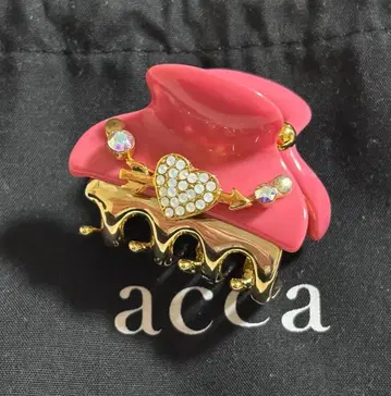 [레어/컨디션 최상] 아카 acca 클립 헤어 클립 하트 핑크