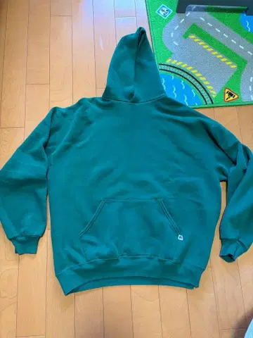 러셀 90년대 그린 후드 부착 후드티 XXL