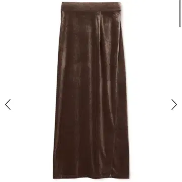 BACCA inner piece 벨로아 저지 롱 스커트 브라운