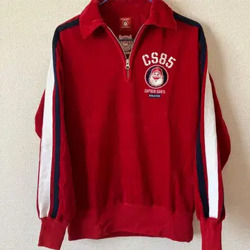 CS85 CAPTAIN SANTA 빨간색 집업 트레이닝복