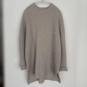 23구 와플 니트 사이드 슬릿 백 버튼 울 캐시미어