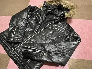 NYLAUS 퍼 포함 다운 자켓 블랙 L 사이즈 y2k