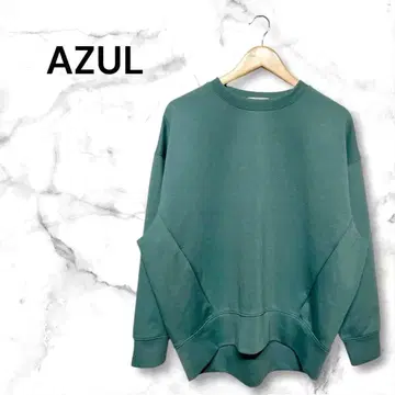 아즐 긴팔 트레이닝복 크루넥 와이드 레귤러 기장 M 사이즈