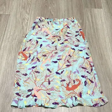 다이앤 폰 퍼스텐버그 스커트 DVF 개성적인 물고기 2 플레어