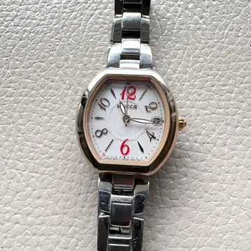 Wicca 위카 전파 솔라 여성용 손목시계 시티즌 실버