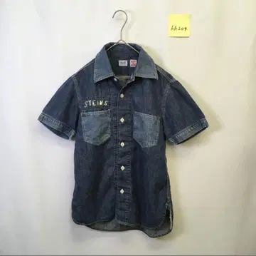 kk204 [ F ] trade mark 데님 셔츠 박스 실루엣