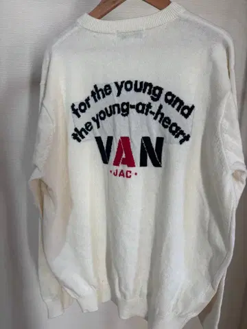 미사용 VAN JAC VAN Jacket 아이보리 니트 스웨터