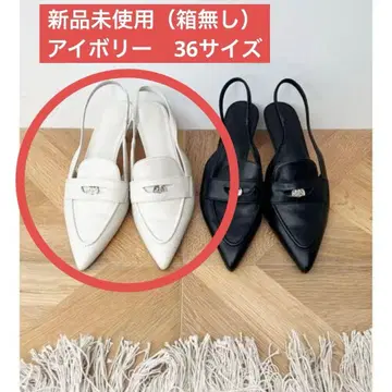 MERCURYDUO 코인 로퍼 뮬 아이보리 36 사이즈