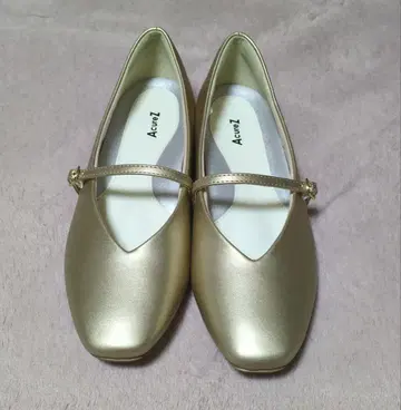 AcureZ 플랫슈즈 골드