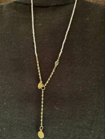 [ 미사용 ] Junco Paris 길이 조절 가능 펄 목걸이