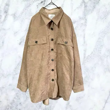 12594 안티 로즈 CPO 자켓 M 페이크 스웨이드 오버 사이즈