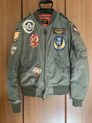 AVIREX L-2B 탑건 플라이트 자켓 올리브 그린 L