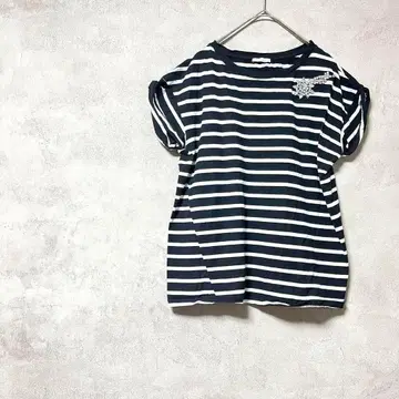 자라 면 100% 티셔츠 큐빅 반팔 보더 화이트 블랙 꽃무늬 봄/여름