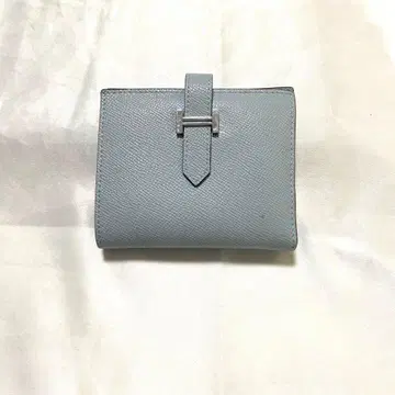 연한 블루색 투톤 접이식 지갑 지퍼 달린 접이식 지갑 아이스 블루