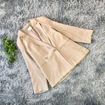 H&M [S] 더블 브레스트 자켓 베이지 긴팔 고급