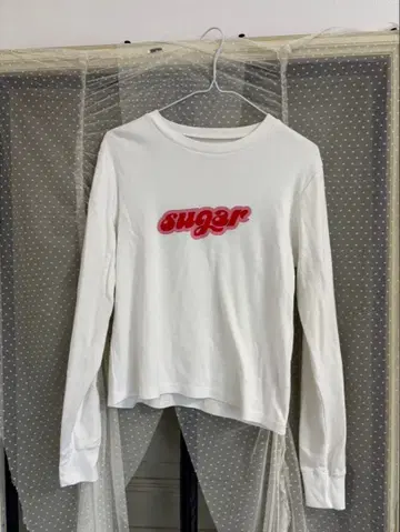 X-girl 화이트 긴팔 티셔츠