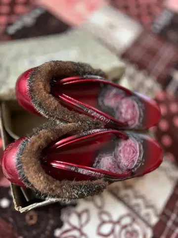 레트로 빨간색 조리 퍼 포함 박스 없음