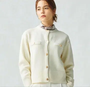 PLST 엑스트라 파인 메리노 미들 게이지 울 크루 가디건 사이즈 S