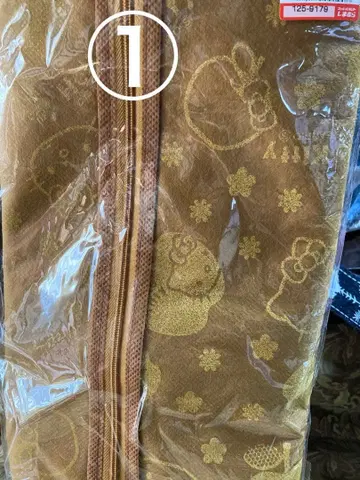 키티 이불 수납 봉투 산리오 2개 세트 리본 사과