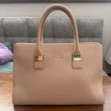FURLA 핑크 베이지 핸드백