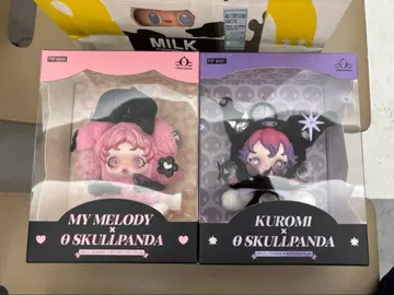 팝마트 스컬팬더 x 쿠로미 x 마이멜로디 봉제 인형 펜던트