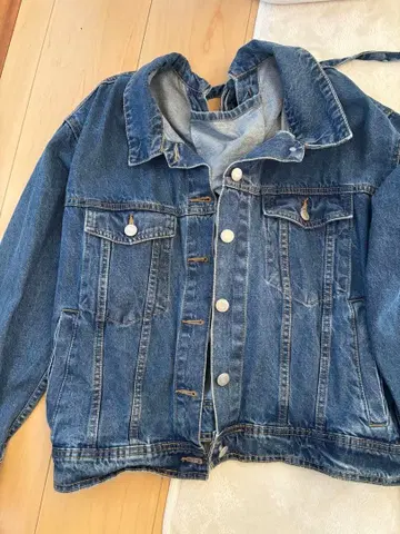 데님 자켓 셔츠 칼라 4 포켓