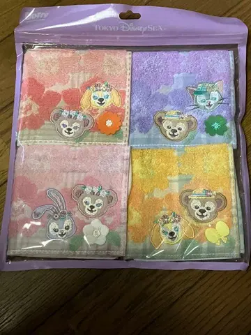 더피 프렌즈 타월 손수건 4개 세트