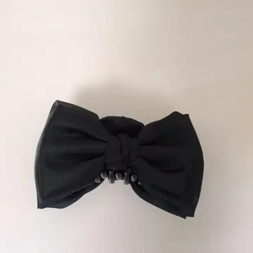 블랙 리본 헤어 액세서리