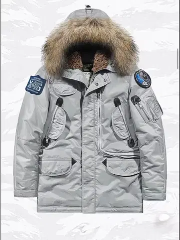 SPACE 플라이트 트렌드 다운 자켓 그레이