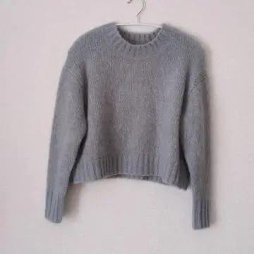 UNTITLED 니트 M 라이트 그레이 모헤어 캐주얼