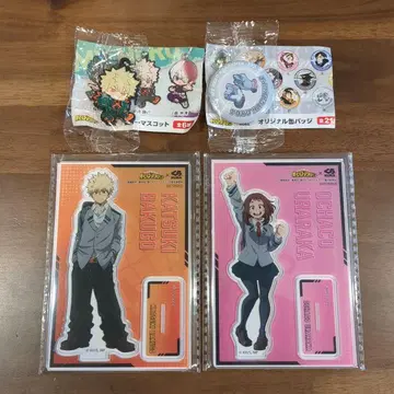 쿠라스시 아크릴 스탠드 러버 스트랩 캔뱃지 4종 세트 바쿠고 오챠코