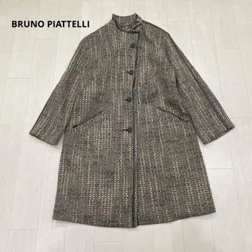 이탈리아제 원단 BRUNO PIATTELLI 스탠드 카라 롱 코트