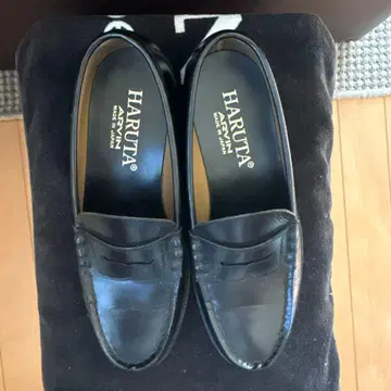 HARUTA 블랙 로퍼 26cm