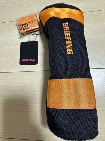 BRIEFING 페어웨이 우드용 골프헤드커버 블랙/오렌지