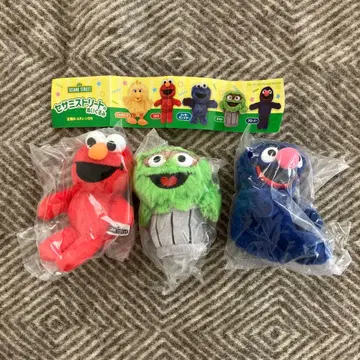 세서미 스트릿 봉제 인형 가챠 엘모 오스카 글로버 3개 세트