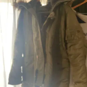 극한용 후드티 M-3B S 사이즈 올리브 그린