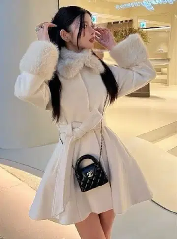 Darich 허리 벨트 멜톤 코트