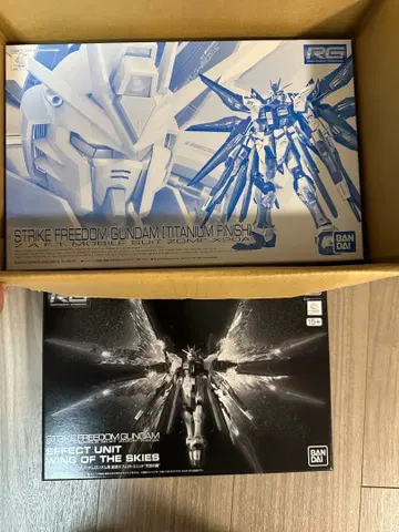새상품 RG 1/144 스트라이크 프리덤 건담 티타늄 천공의 날개 세트