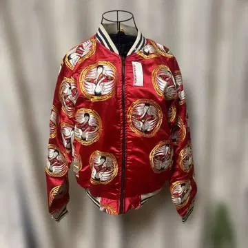 학 자수 빨간 스카잔