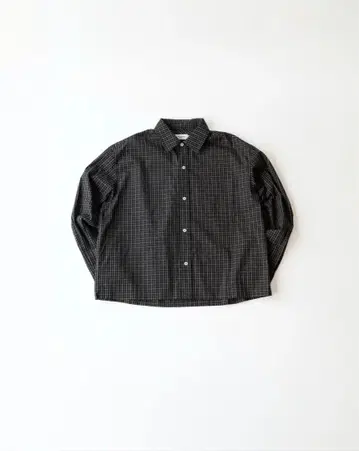 BONBON 박스 컷 체크 셔츠 B5169 모자 꽁지